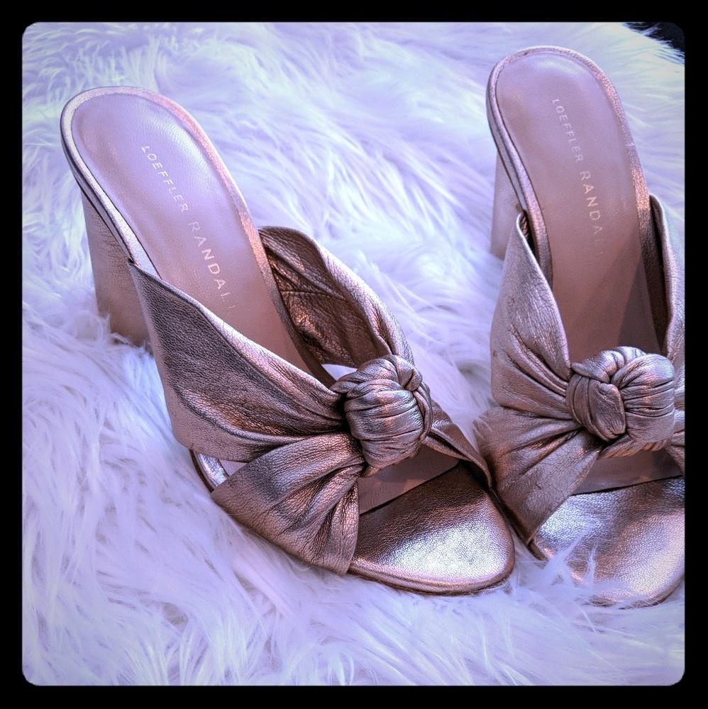 Loeffler Randall Coco - Metallic Rose Gold Heels